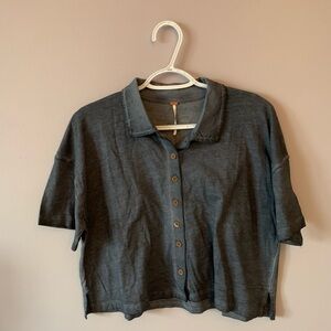 NWT Free People Boxy Button Up